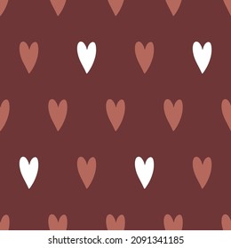 Hearts seamless pattern, lovely romantic background, great for Valentine's Day.