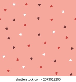 Hearts seamless pattern, lovely romantic background, great for Valentine's Day.