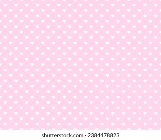 hearts seamless pattern on pink background.