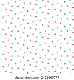 Hearts seamless pattern pastel color
