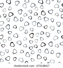 Hearts seamless pattern in pastel colors. Good for textile and paper print, card, poster, another design. Cute Saint Valentine Day vector illustration, easy to recolor