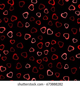Hearts seamless pattern in pastel colors. Good for textile and paper print, card, poster, another design. Cute Saint Valentine Day vector illustration, easy to recolor