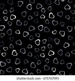 Hearts seamless pattern in pastel colors. Good for textile and paper print, card, poster, another design. Cute Saint Valentine Day vector illustration, easy to recolor