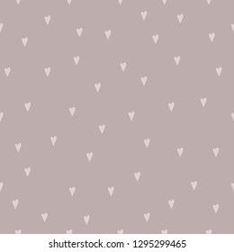 Hearts seamless pattern. Pastel pink colors. Valentine's Day. Wrapping pattern.