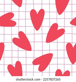 Hearts seamless pattern. San valentines pattern. Love seamless pattern. Hearts background