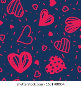 Hearts Seamless pattern for Valentine day