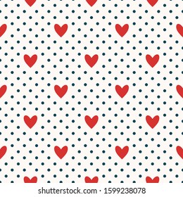 Hearts seamless pattern for Valentines Day designs, wedding invitations, etc. Love endless wallpaper 
