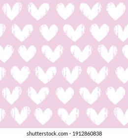 Corazones. patrón impecable. Día de San Valentín. Ilustración de dibujo manual. Ilustración plana