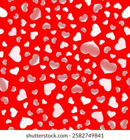 Hearts seamless pattern. Valentines day background. Love romantic theme. Stylish minimal design for wrapping, fabric, cloth, print, wedding decor. Vector illustration.