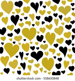 Hearts seamless pattern. Valentines day background. Endless texture for wallpaper, fill, web page background, surface texture.
