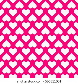 Hearts seamless pattern. Valentine's day background. 