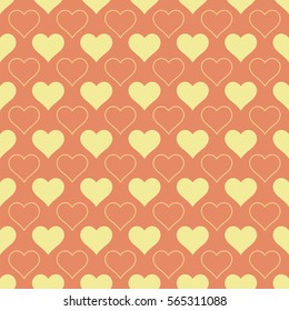 Hearts seamless pattern. Valentine's day background. 