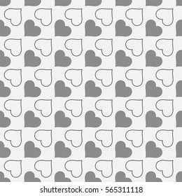 Hearts seamless pattern. Valentine's day background. 