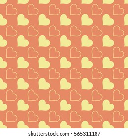 Hearts seamless pattern. Valentine's day background. 