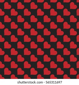 Hearts seamless pattern. Valentine's day background. 