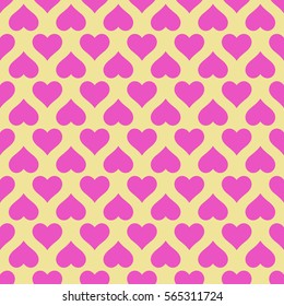 Hearts seamless pattern. Valentine's day background. 