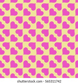 Hearts seamless pattern. Valentine's day background. 