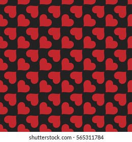 Hearts seamless pattern. Valentine's day background. 