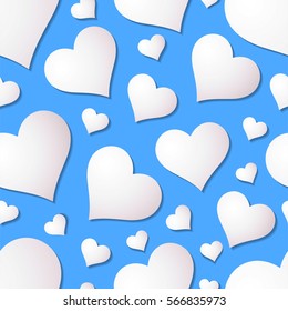 Hearts seamless pattern. Valentine's day background. 