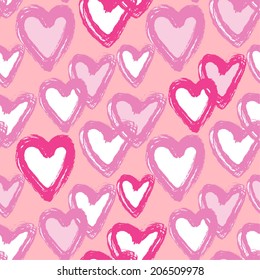 Hearts. Seamless pattern. Vector
