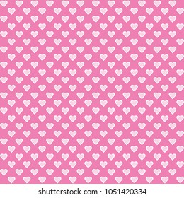 Hearts seamless pattern vector baby pink 
background illustration