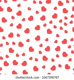 Hearts seamless pattern. Vector background.