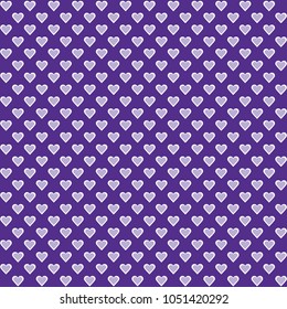 Hearts seamless pattern vector dark purple background illustration
