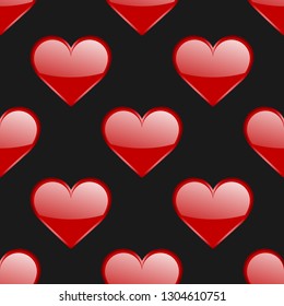 Hearts seamless pattern vector illustration