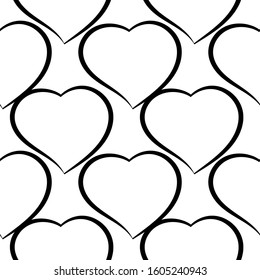 Hearts. Seamless pattern. Vector illustration