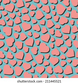 Hearts. Seamless pattern. Vector illustration. Can be used for wallpaper, web page background, web banners.