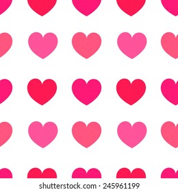 Hearts seamless pattern. Vector illustration