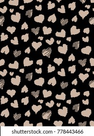 Hearts seamless pattern. Vector illustration