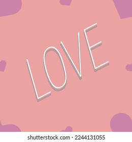 hearts seamless pattern. Vector illustration,LOVE, vintage color tone , valentine concept.