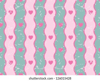 Hearts seamless pattern. Vintage design. Vector illustration EPS10