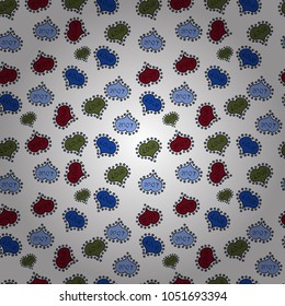 Hearts seamless pattern. Wrapping paper. Sketch heart elements on white, blue and black colors. Valentine':s day. Baby background with colorful hearts. Flat background for design. Vector illustration.