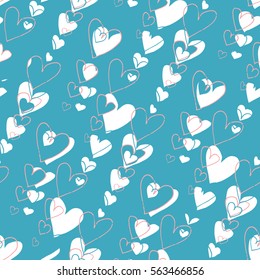 Hearts seamless pattern.Vector background.