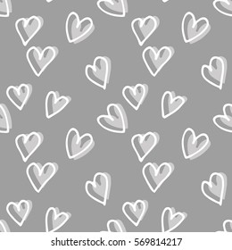 Hearts seamless pattern.Vector background.