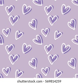 Hearts seamless pattern.Vector background.