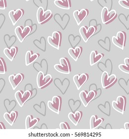 Hearts seamless pattern.Vector background.