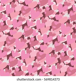 Hearts seamless pattern.Vector background.