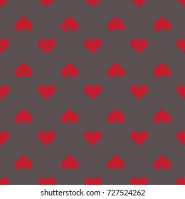 Hearts seamless red gray background pattern