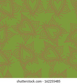 Hearts seamless texture. Hand drawn vector art. Can be used as background or wallpaper. Stylish pattern for your design