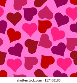 Hearts seamless vector background