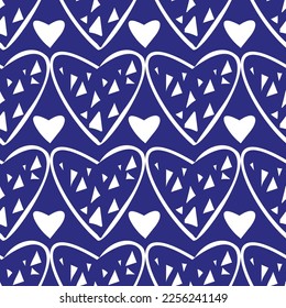 Hearts seamless vector pattern design