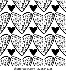 Hearts seamless vector pattern design