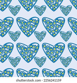 Hearts seamless vector pattern design