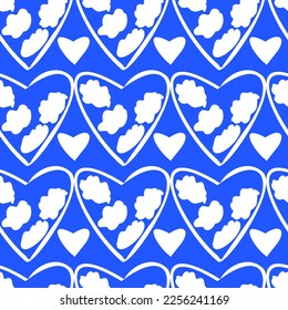 Hearts seamless vector pattern design