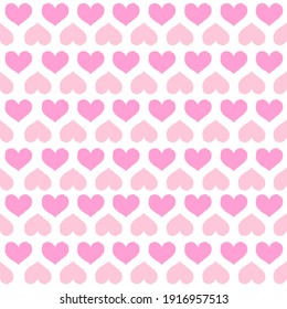 Hearts seamless vector pattern, vintage love, romantic template for Valentines day, textile, wallpaper, wrapping paper.