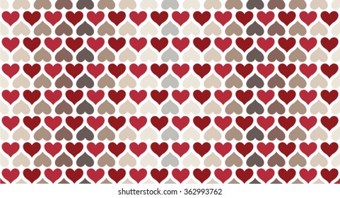 Hearts seamless vector pattern in winter color style., can be used for wallpaper, pattern fills, web page background, surface textures and valentine day card.