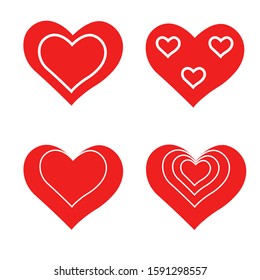 hearts set for design. hearts set for the holiday